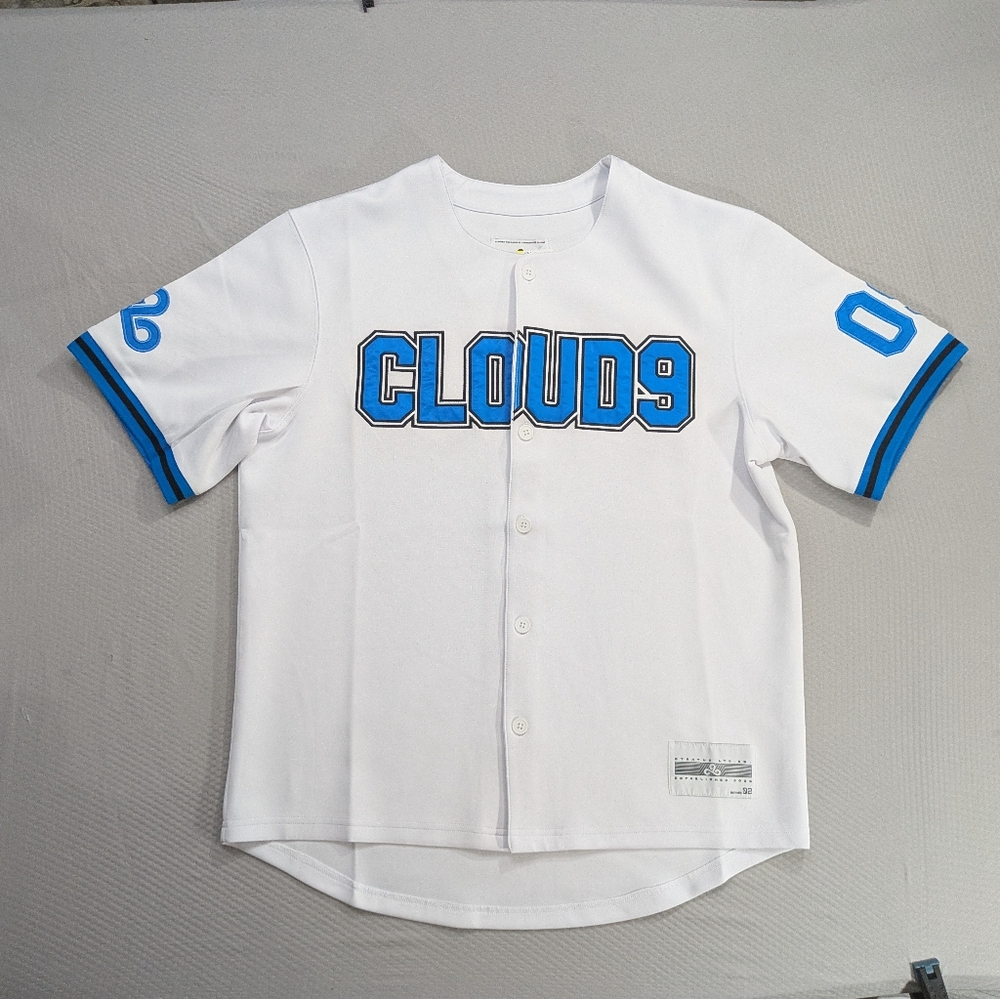 Cloud9 Esports Jersey Mens M White Button Up Short Sleeve Gaming NEW NWOT